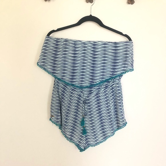 Victoria's Secret Other - Victoria’s Secret Shorts Romper Swim Cover Blue M